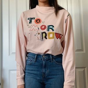 Anthropologie Tomorrow Pink Sweatshirt